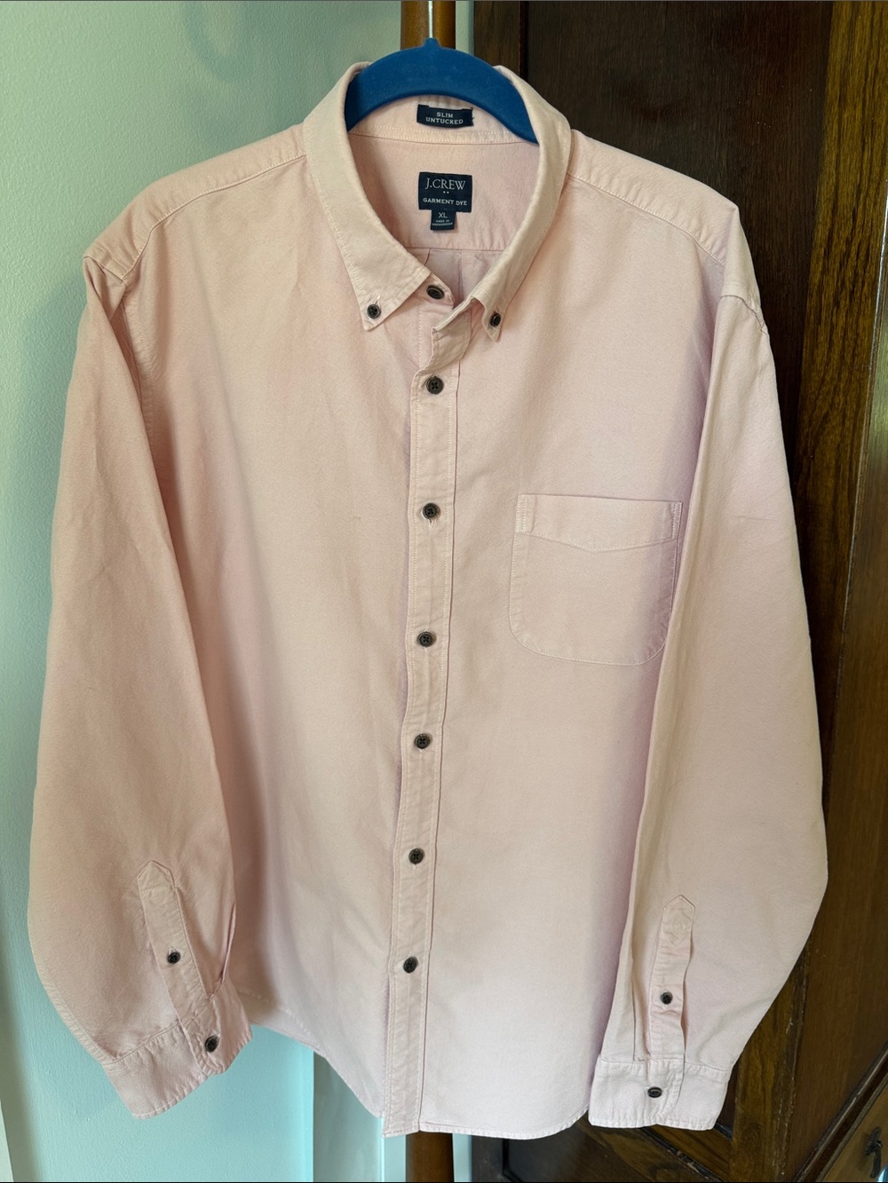 J. Crew Men's Light Pink Button-Down Oxford Shirt